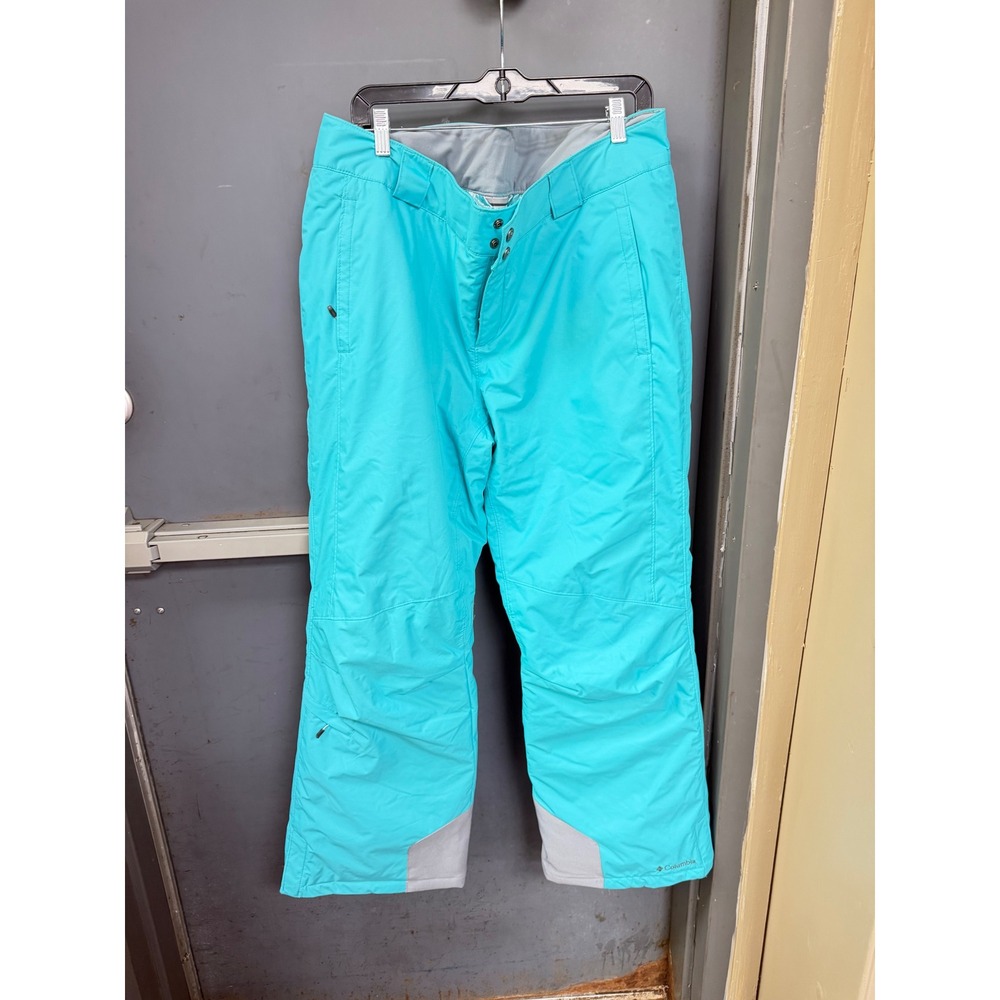Columbia Omni-Heat Snow Pants Womens XL Turquoise Blue Insulated Ski Snowboard